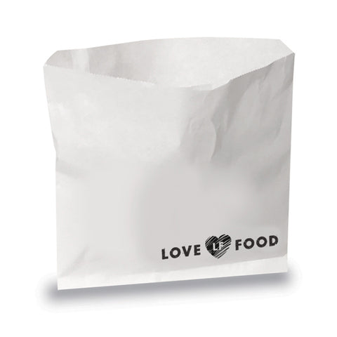 Branded Flat White Bags (Large)