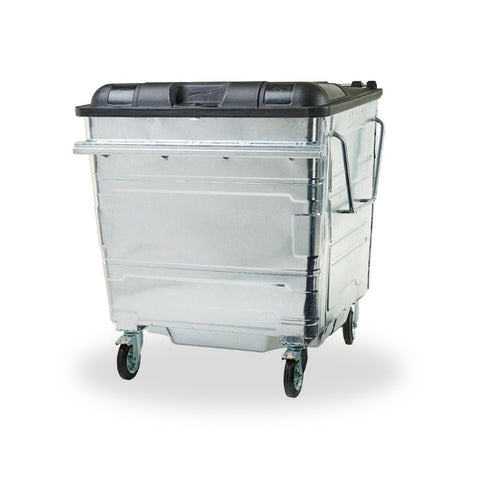 Metal Wheelie Bin 4 Wheels (1100L)