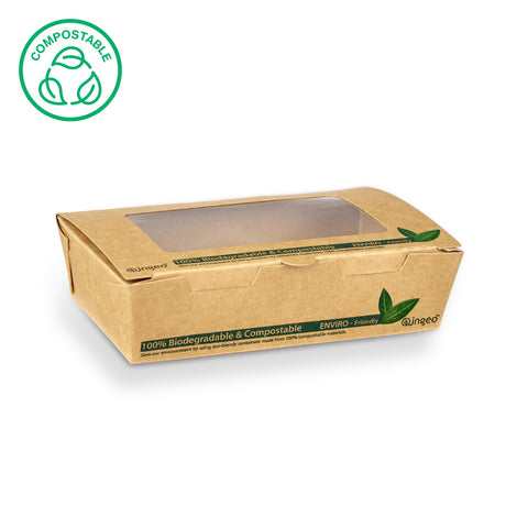 Tuck-Top Kraft Window Salad Boxes (200 pack)