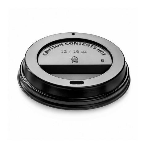 Polystyrene Plastic Sip-thru Lids for 8oz / 16oz Cups (1000 pack)