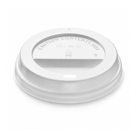 Polystyrene Plastic Sip-thru Lids for 8oz / 16oz Cups (1000 pack)
