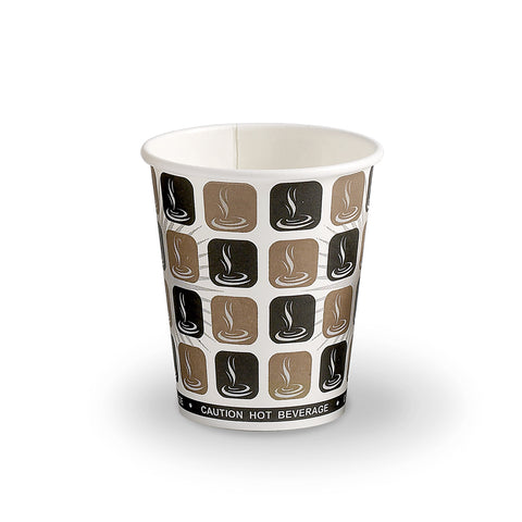 Cafe-Mocha Single Wall Hot Drink Paper Cup (1000 pack)