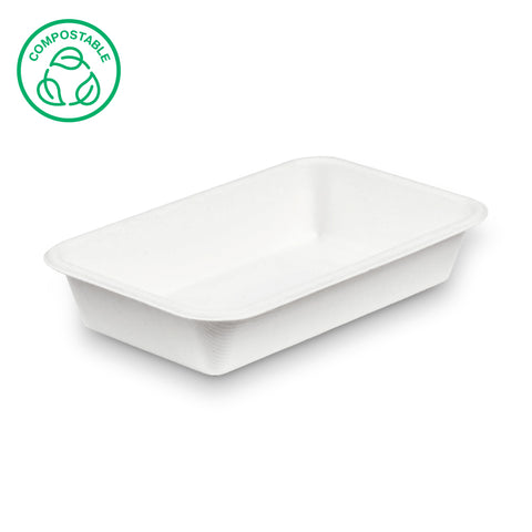 Bagasse Plain Food Trays (500 & 1000 pack)