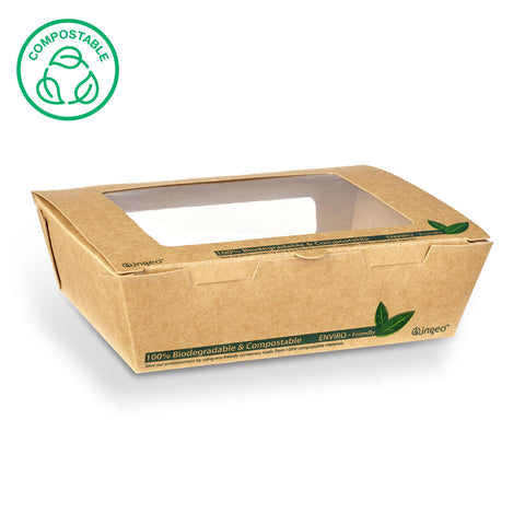 Tuck-Top Kraft Window Salad Boxes (200 pack)