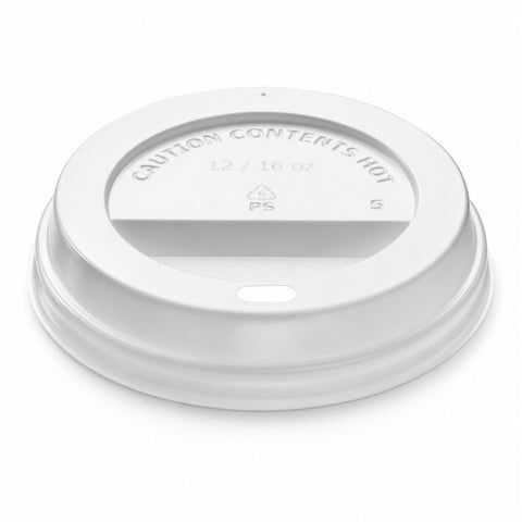 Polystyrene Plastic Sip-thru Lids for 8oz / 16oz Cups (1000 pack)