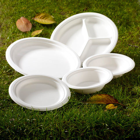 Bagasse Round Plates (500 & 1000 pack)