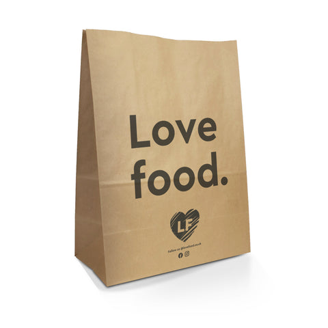Branded SOS Block Bottom Bags (Kraft)