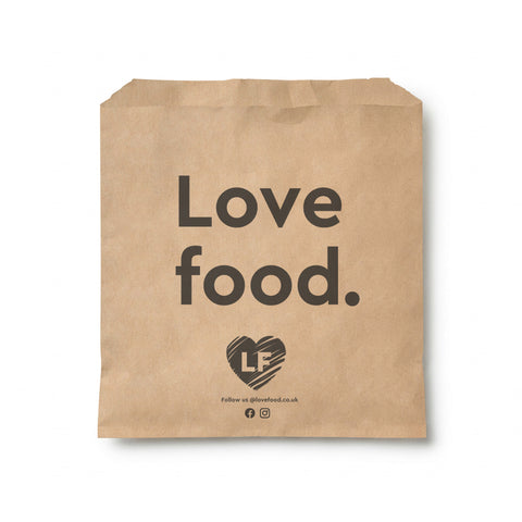 Branded Greaseproof Flat Bags (Kraft)