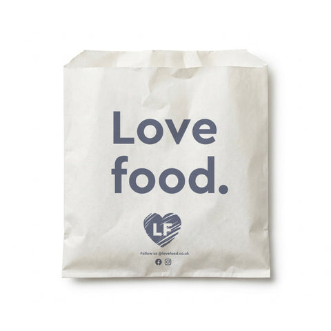 Branded Greaseproof Flat Bags (White)