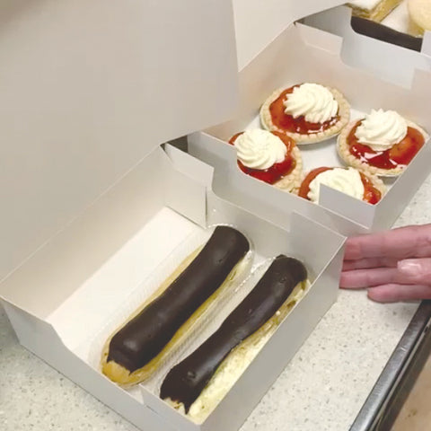 Branded White Folding Cake Box