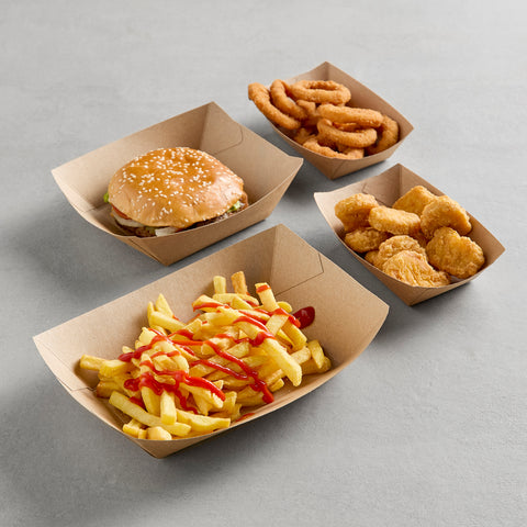 Kraft Greaseproof Food Tray (500 pack)