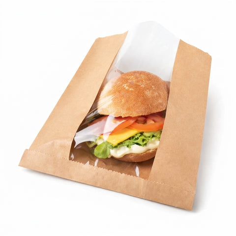 Film Front Biodegradable Brown Kraft Paper Bags (1000 pack)