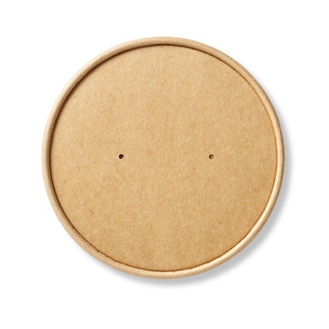 Kraft HD Soup Container Vented Paper Lid (500 pack)