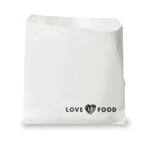 Branded Flat White Bags (Medium)