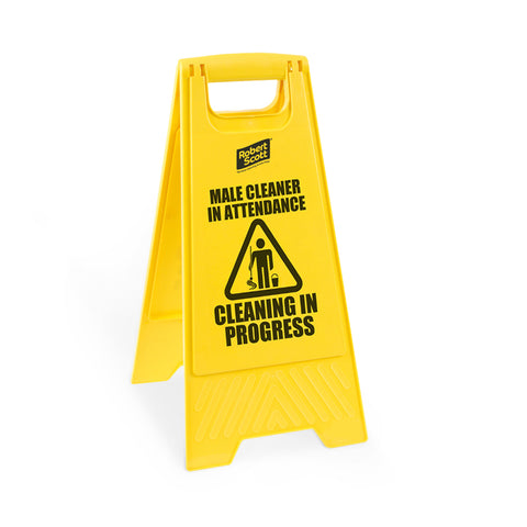 Wet Floor Sign (Male/Male Attendant)