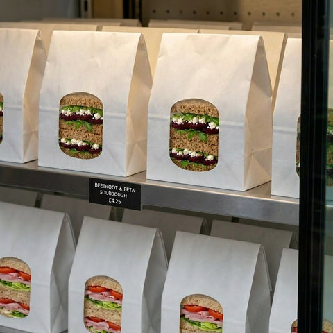 White Kraft SOS Window Sandwich Bags (500 pack)