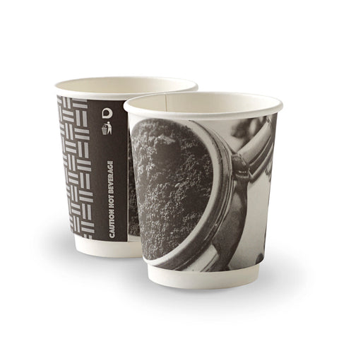 Barista Mixed Design Double Wall Hot Drink Paper Cup (500 pack)