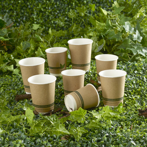 Compostable Kraft Double Wall Hot Drink Paper Cup (500 pack)