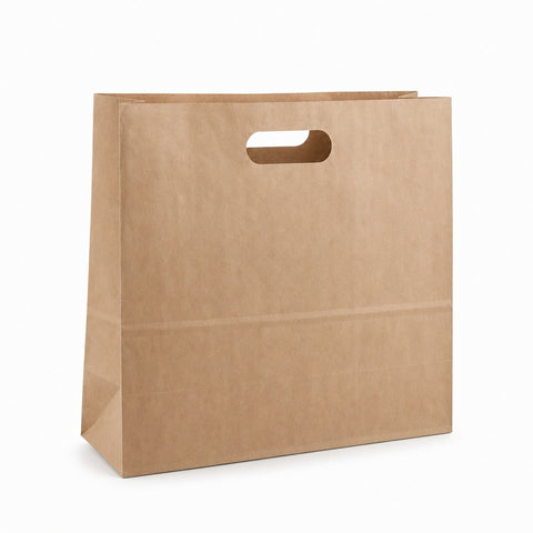 Kraft Die Cut Handle Paper Carrier Bags (200 pack)