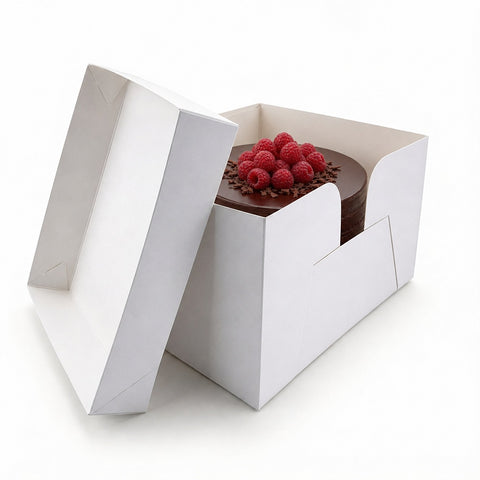 Two Piece White Cake Box (50 pack)